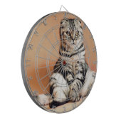Cute Kitten Sprawout Dartbord (Voorkant Links)