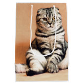 Cute Kitten Sprawout Medium Cadeauzakje (Achterkant)