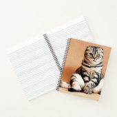 Cute Kitten Sprawout Notitieboek (Binnen)