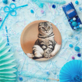 Cute Kitten Sprawout Papieren Bordje (Feest)