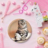 Cute Kitten Sprawout Papieren Bordje (Feest)