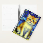 Cute Kitten Starry Night Van Gogh (Devant avec enveloppe)