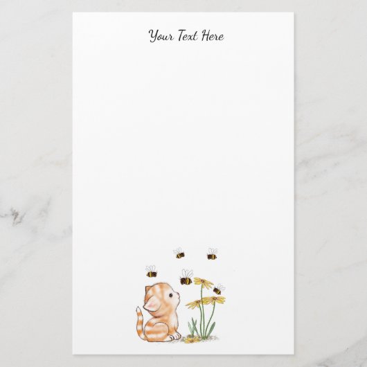 Cute Kitten Stationery Briefpapier (Voorkant)