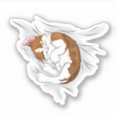 Cute Kitten Sticker (Voorkant)