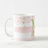 Cute Kitten Sweet Monogram Rose Girl Coffee Mug (Gauche)