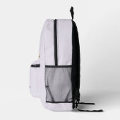 Cute Kitten with Backpack Custom Monogram Backpack Bedrukte Rugzak (Rechts)