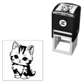 Cute Kitten Zelfinktende Stempel (In situ)