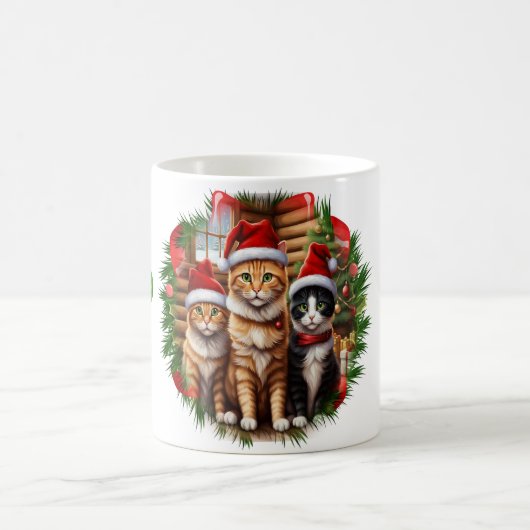 Cute kittens Christmas Mug (Centre)