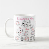Cute Kittens et Mice Kids' Mug personnalisé (Gauche)