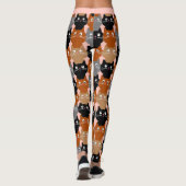 Cute Kittens Feline Cat Patroon Leggings (Achterkant)
