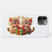 **Cute Kittens Fighting Over a Gift – Funny Christ Case-Mate iPhone Case (Achterkant (horizontaal))