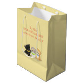 Cute kittens gouden gepersonaliseerde cadeautas (Voorkant Gekanteld)