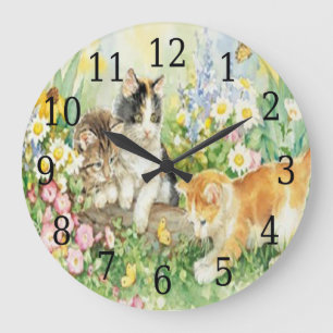 Cute Kittens Grote Klok