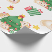 Cute Kittens in de kerstboom Cadeaupapier (Hoek)