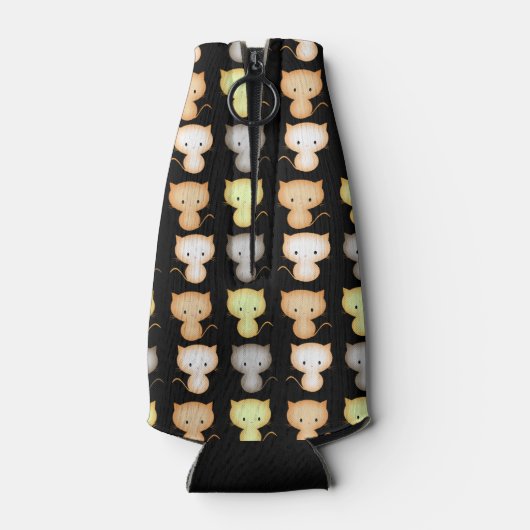 Cute Kittens Pattern Flesjeskoeler (Achterkant)