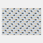 Cute kittens regenboogverjaardagspapier inpakpapier vel (Voorkant)