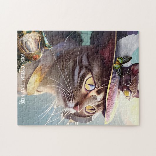 Cute Kittens Sci Fi Travel Animal Puzzle Legpuzzel (Horizontaal)