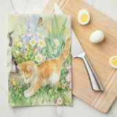 Cute Kittens Serviette de cuisine (Quart Plié)