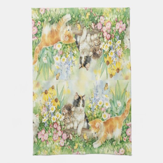 Cute Kittens Serviette de cuisine (Vertical)