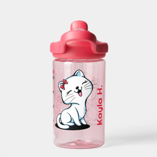 Cute Kitty Bouteille d'eau personnalisée avec chro (Salle de sport)