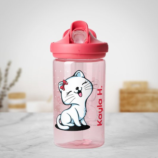 Cute Kitty Bouteille d'eau personnalisée pour fill