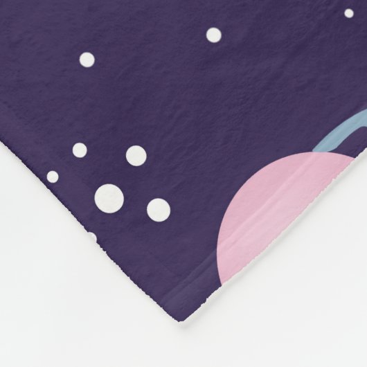 Cute Kitty Cat Astronauts Pattern Fleece Deken (Hoek)