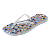 Cute Kitty Cat Blue Teenslippers (Schuin)