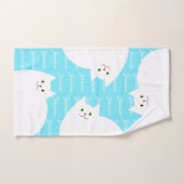 Cute Kitty Cat Custom Name Girls Bad Handdoek (Handdoek)