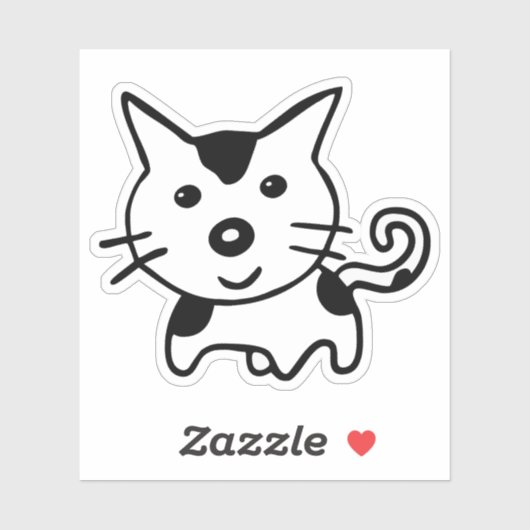 CUTE KITTY CAT Custom Stickers (Vel)