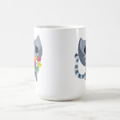 Cute Kitty Cat en bloemen Koffiemok (Center)