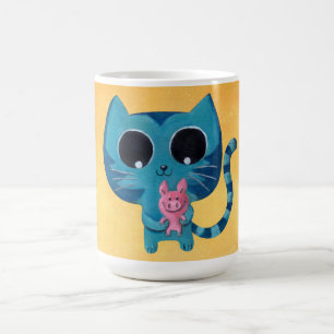 Cute Kitty Cat en Pig Koffiemok