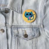 Cute Kitty Cat en Pig Ronde Button 5,7 Cm (In situ)
