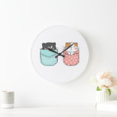 Cute Kitty Cat Grote Klok (Huis)