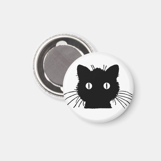 Cute Kitty Cat Head Magneet (Voorkant / Achterkant)