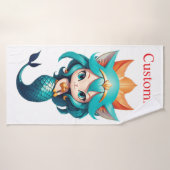 Cute Kitty Cat Mermaid Thunder_Cove (Serviette de bain)