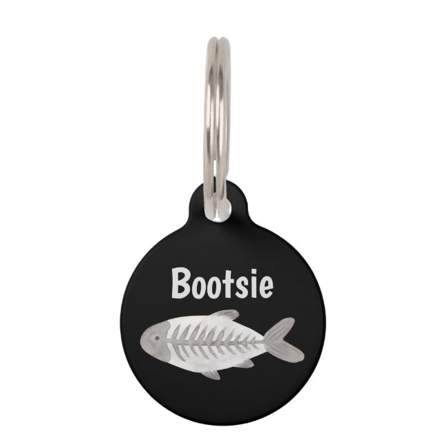 Cute Kitty Cat Name Persoonlijk Gepersonaliseerd Huisdierpenning (Voorkant)