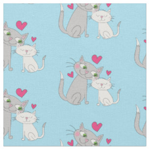 Cute Kitty Cat Nursery Decor Fabric Stof