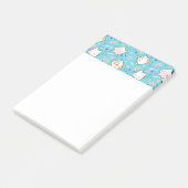 Cute Kitty Cat Pattern Whimsical Post-it® Notes (Schuin)
