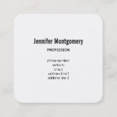 Cute Kitty Cat Pattern Whimsical Vierkante Visitekaartje (Achterkant)