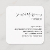 Cute Kitty Cat Pattern Whimsical Vierkante Visitekaartje (Achterkant)