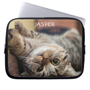 Cute Kitty Cat Persoonlijke laptophoes Laptop Sleeve