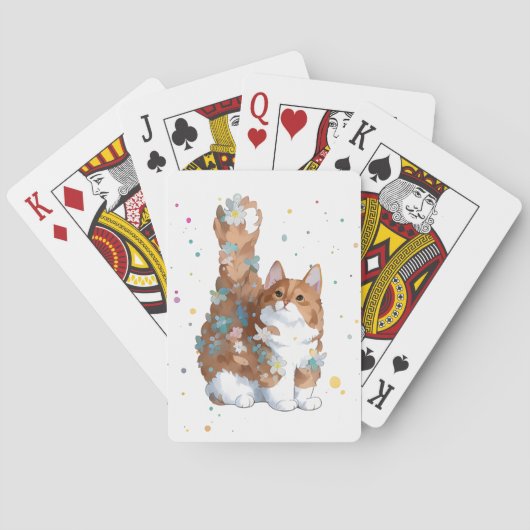 Cute Kitty Cat Pet Animal Pokerkaarten (Achterkant)