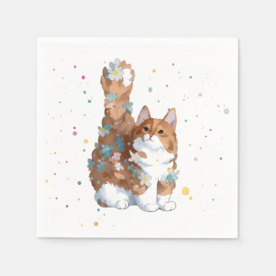 Cute Kitty Cat Pet Animal Servet