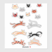 Cute Kitty Cat Pet Animal Sticker (Vel)