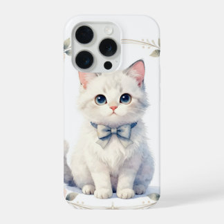 cute kitty cat phone case  iPhone 15 pro hoesje