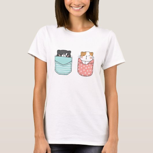 Cute Kitty Cat T-shirt (Voorkant)