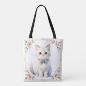 cute kitty cat tote bag (Dos)