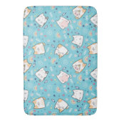 Cute Kitty Cats Whimsical Patroon Badmat (Voorkant Verticaal)