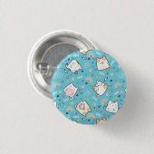 Cute Kitty Cats Whimsical Patroon Ronde Button 3,2 Cm (Voorkant /achterkant)