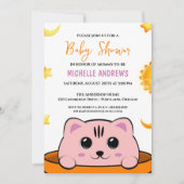 Cute Kitty Chat Baby shower Invitation (Devant)